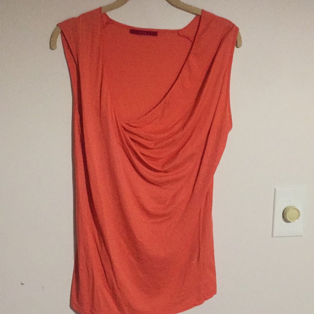 Orange T-shirt sleeveless by Velvet size small